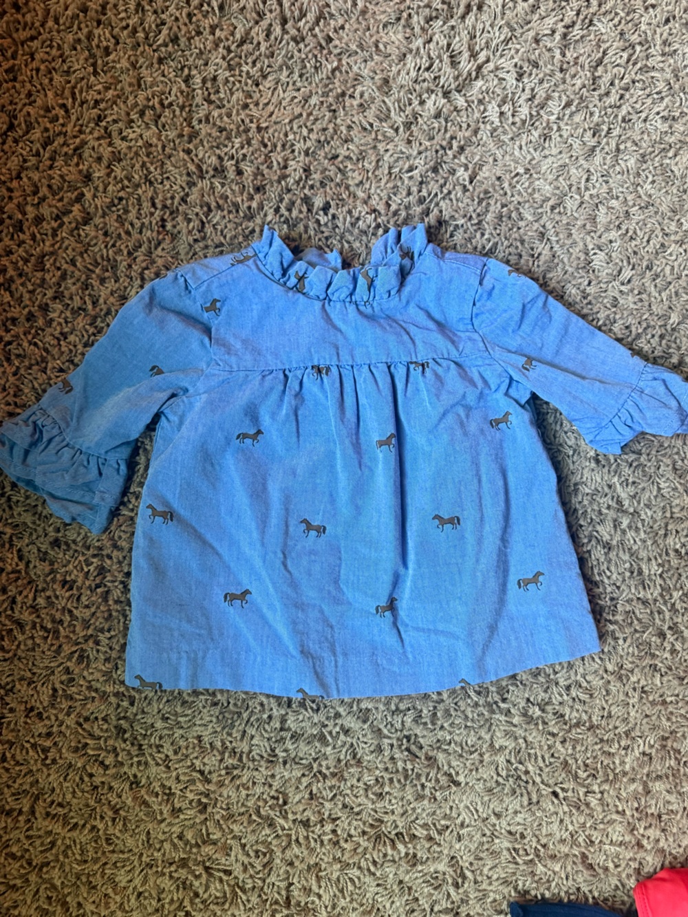 Janie and Jack horse blouse
